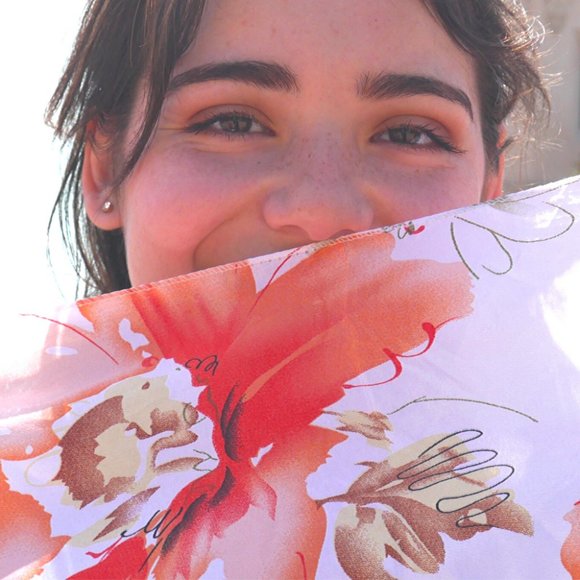 Silk Bandana Scarf Sunset - Picture 2 of 4